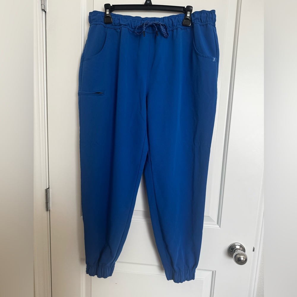 Jaanuu Women's Royal Blue Jogger Scrub Bottom